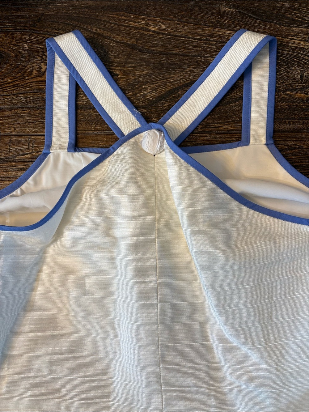 Tory Burch Emilia Dress Women Size 4 White Blue NWT Floral Botanical A-Line Mini - Picture 6 of 11